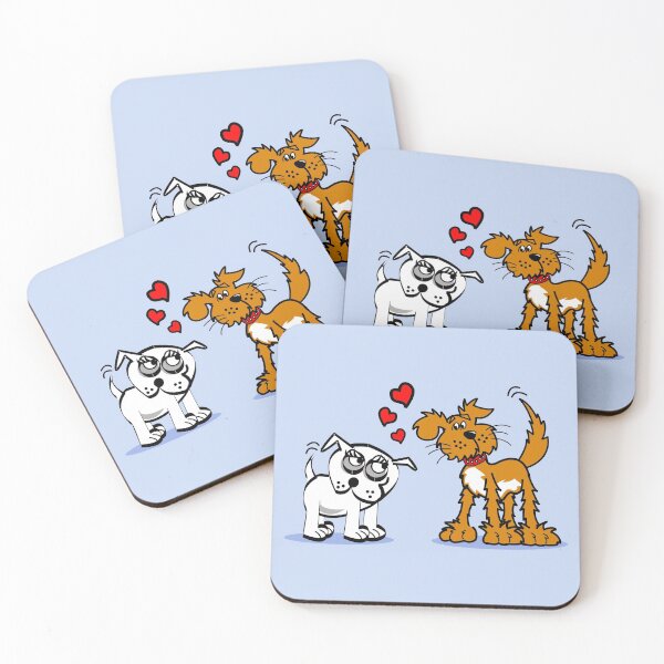 Item preview, Puppy love cute dogs hearts designed and sold by headpossum.