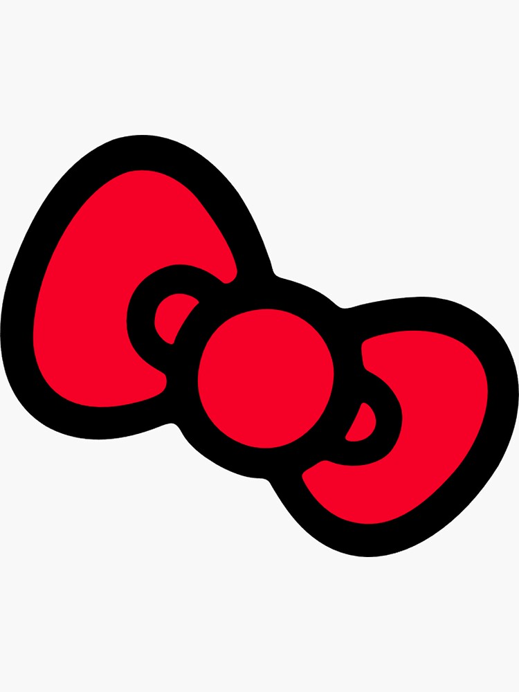 Sticker red bow 