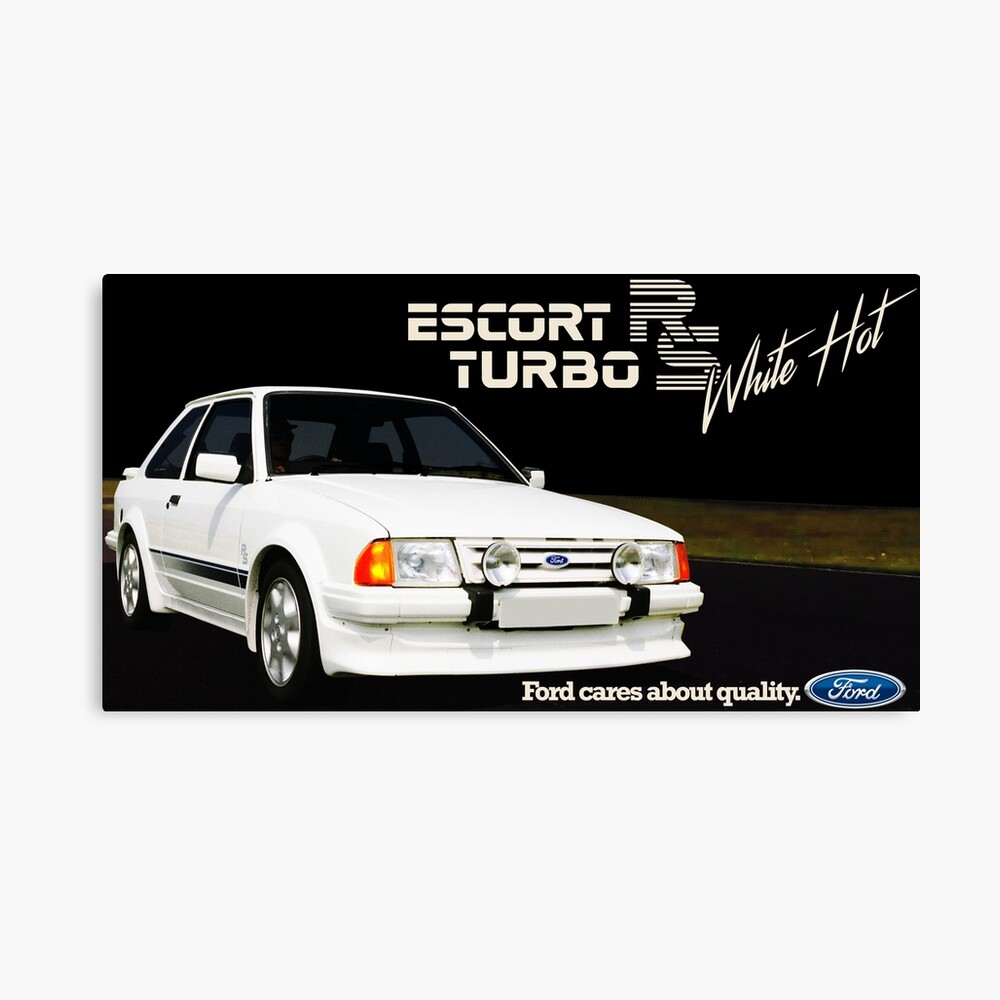 Ford Escort Rs Turbo Metal Print By Throwbackmotors Redbubble
