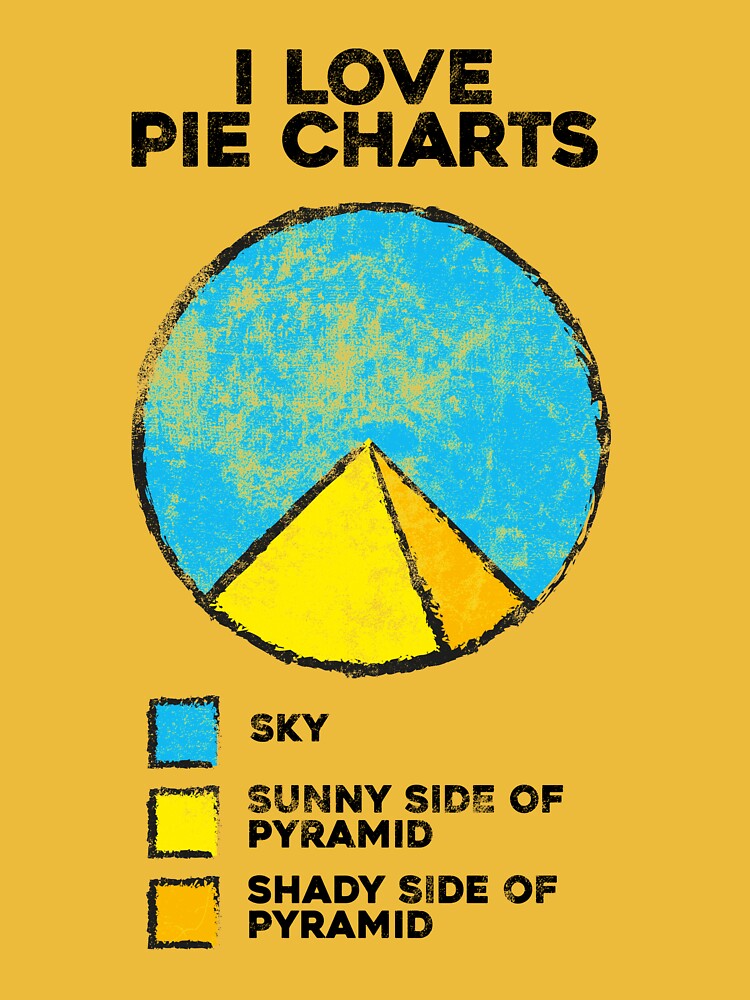 Pie pyramid, i love pie charts, Humor Funny Life Essential T