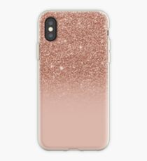 Rose Gold Glitter Effect Ombre iPhone Case