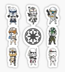 mini captains and commanders Sticker