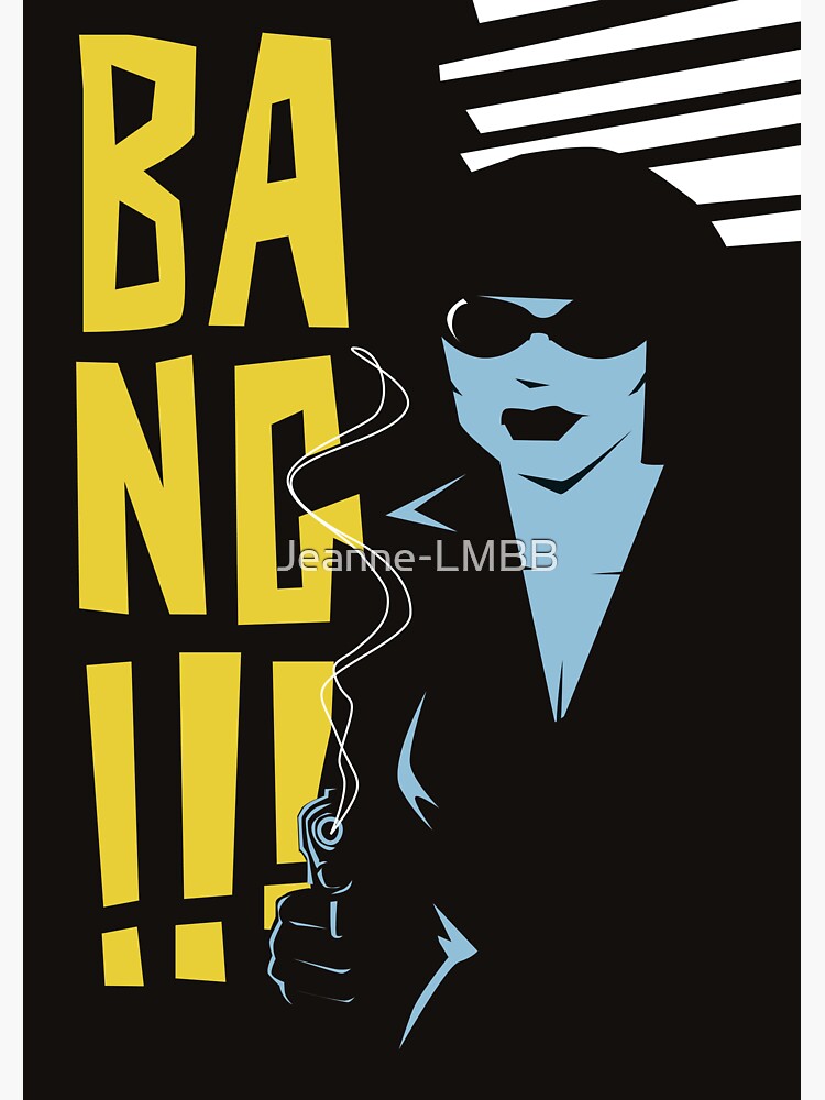 Aperçu 3 sur 3. Sticker avec l'œuvre Film Noir créée et vendue par Jeanne-LMBB.
