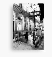 Pariser Metro Leinwanddruck