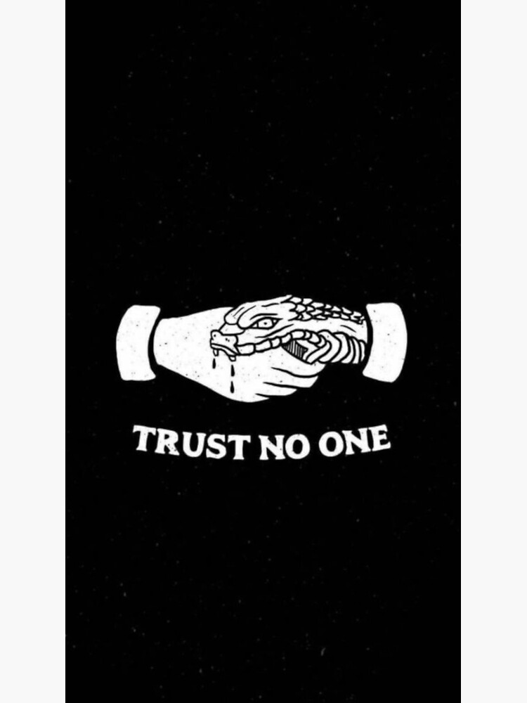 "Trust No One" Sticker for Sale by natbur | Redbubble