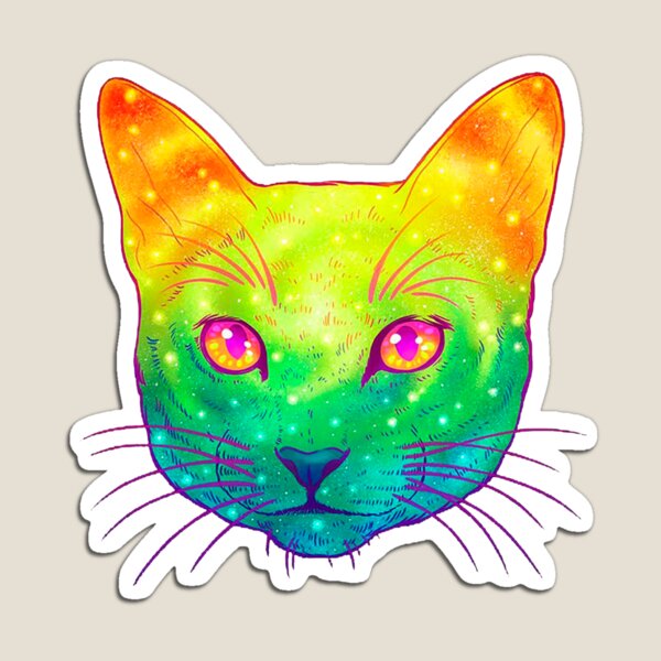 Item preview, Gato psicodélico designed and sold by Adechan.