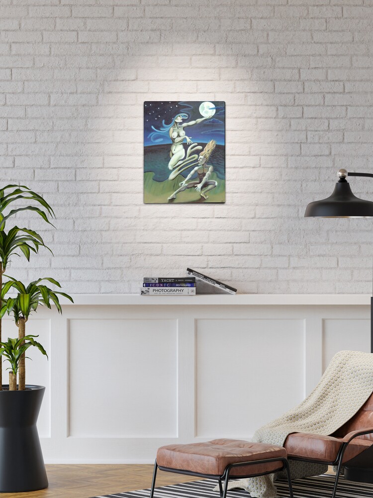 Thumbnail 1 of 4, Metal Print, Moon Priestess designed and sold by Davol White.