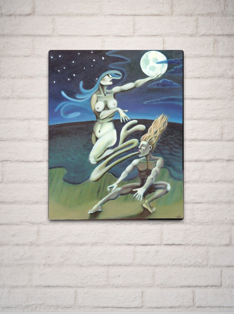 Thumbnail 2 of 4, Metal Print, Moon Priestess designed and sold by Davol White.