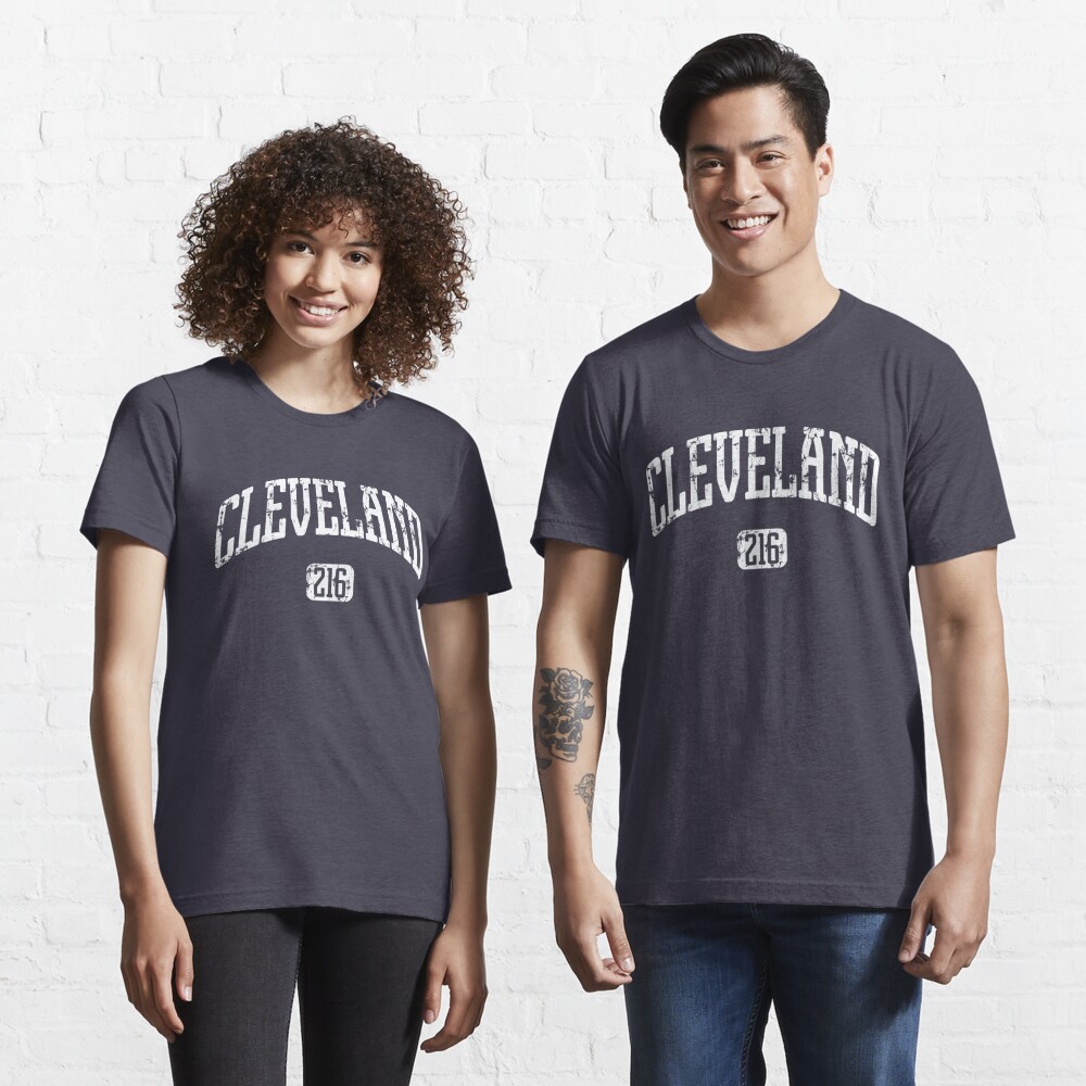 Cleveland Indians Text Logo Distressed Vintage logo T-shirt 6