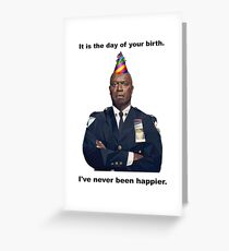 It is the day of your birth! Capt. Holt has never been happier! Greeting Card
