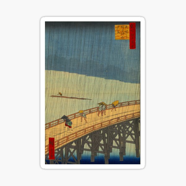 Item preview, Sudden Shower - Hiroshige Ando - 1857 designed and sold by CrankyOldDude.