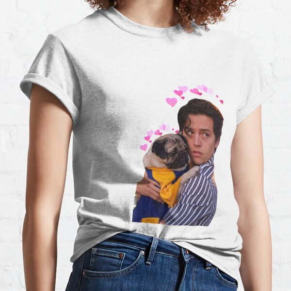 Shaelin Janae Cole brotó con pug estética tumblr Camiseta clásica