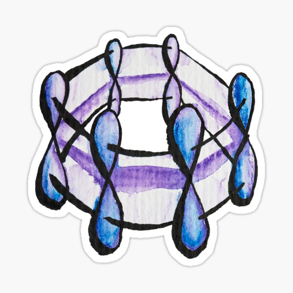 Benzene Molecule Pattern Organic Chemistry Sticker