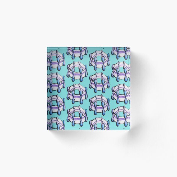 Benzene Molecule Pattern Organic Chemistry Acrylic Block