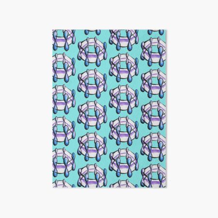 Benzene Molecule Pattern Organic Chemistry Art Board Print