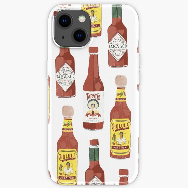 Spicy hot sauce pattern vertical large iPhone Soft Case