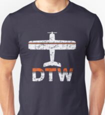 Fly Detroit DTW Airport Slim Fit T-Shirt
