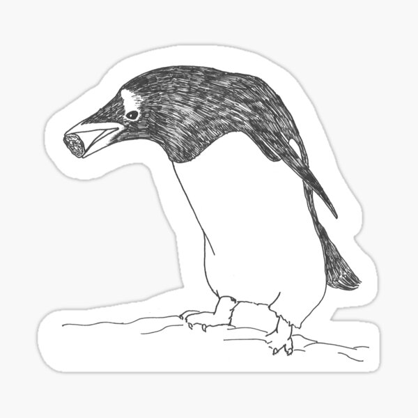 Item preview, Gentoo Penguin with Pebble designed and sold by OneFishArt.