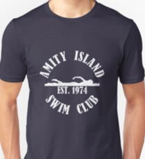 Amity Island Swim Club White Unisex T-Shirt