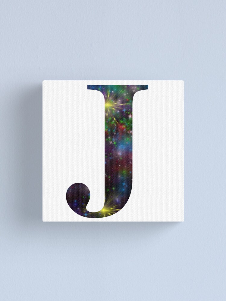 Galaxy Letter J Canvas Print By Planet Eye Redbubble
