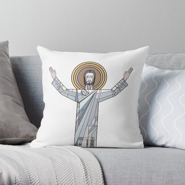 Touchdown Jesus Throw Pillow