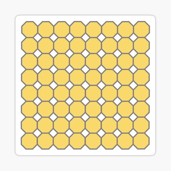 Yellow snowball octagon Sticker