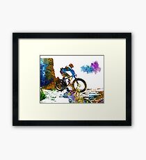 Lámina enmarcada Ciclismo de montaña, ciclismo de montaña, deporte.