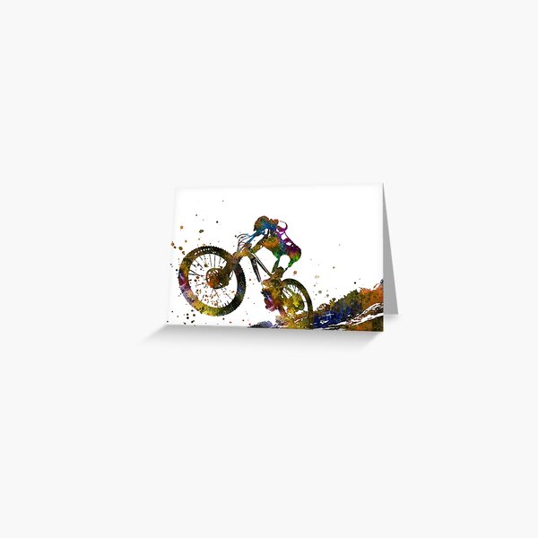 Mountain biking, mountain bike, sport Greeting Card