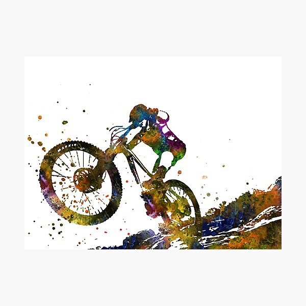 Mountain biking, mountain bike, sport Photographic Print