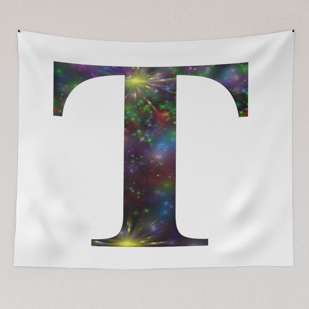 Galaxy - Letter T on a tapestry