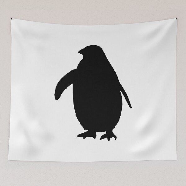 Artikelvorschau, Pinguin schwarz Silhouette entworfen und verkauft von RetroFuchs.