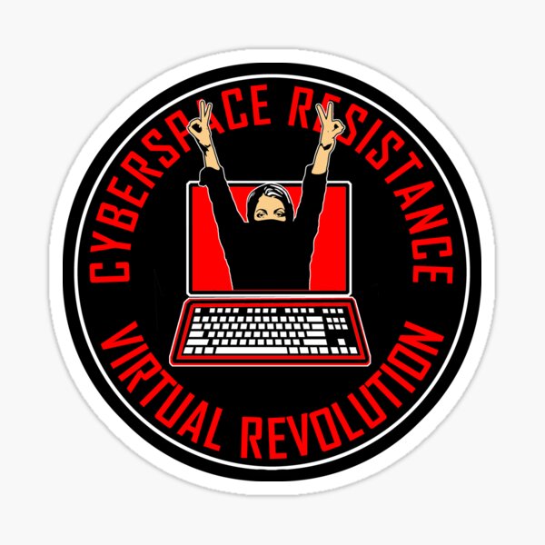 CYBERSPACE RESISTANCE - VIRTUAL REVOLUTION Sticker