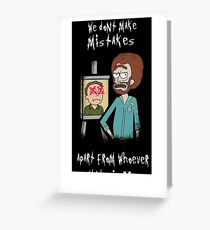 Rick and Morty / Bob Ross Crossover Greeting Card