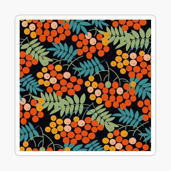 Vista previa del artículo con la obra «Bayas y hojas de colores», diseñado y vendido por Klara Acel.