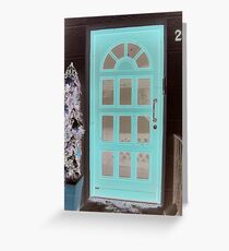 Green Door Greeting Card