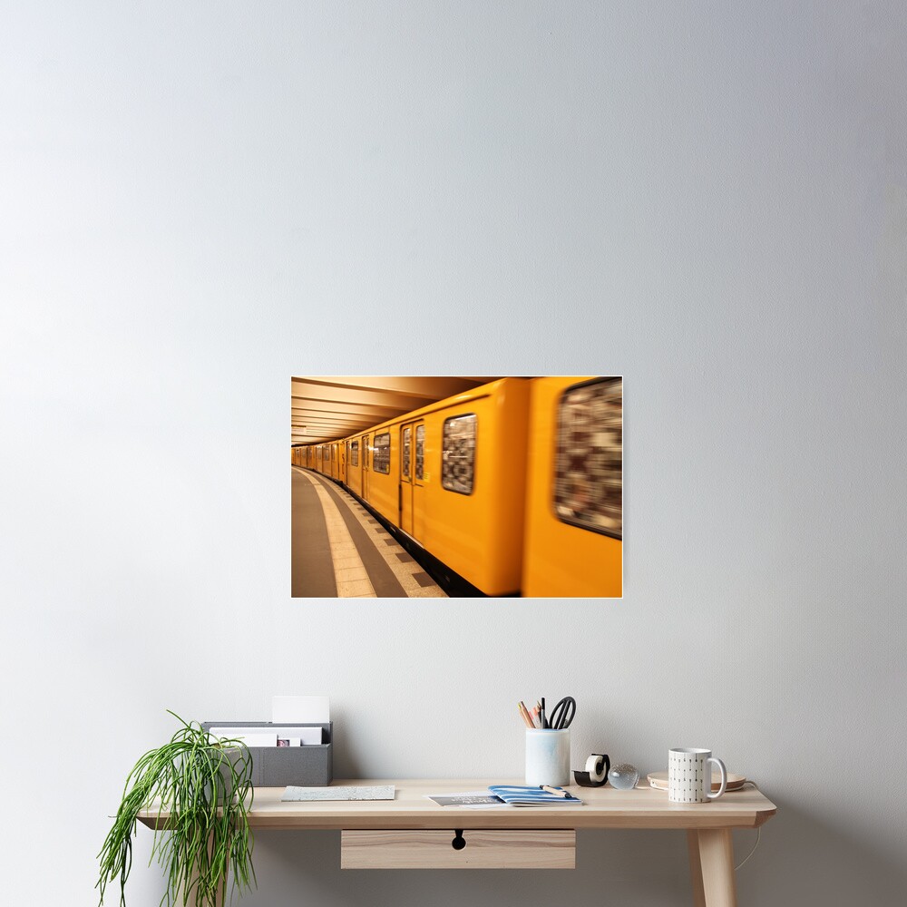 Gelb Bahn Poster