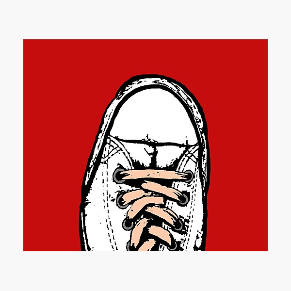 Red/Orange Shoe - all star Photographic Print