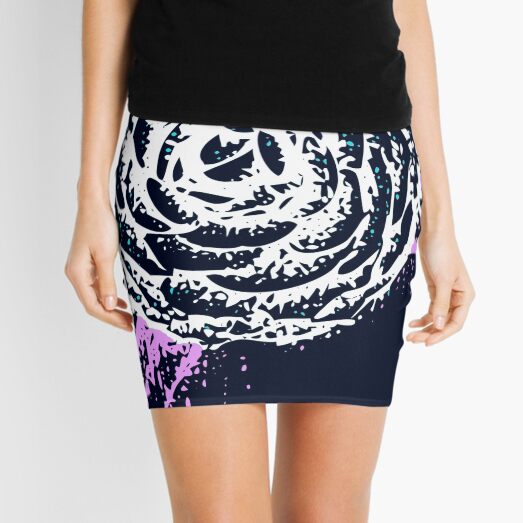 Blue flower Mini Skirt