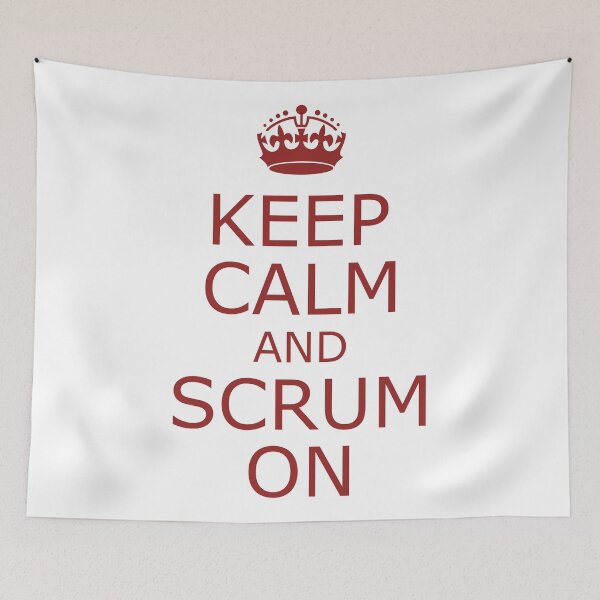 Item preview, Keep Calm and Scrum On - Carry On The Scrum - Agile Method designed and sold by Kwadlicious.
