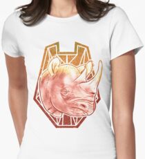 buntes Nashorngesicht Tailliertes T-Shirt