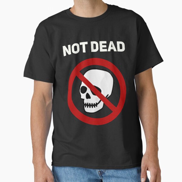 Vista previa del artículo con la obra «No muerto pero no muerto camiseta de Streetwear», diseñado y vendido por Joepseudo.