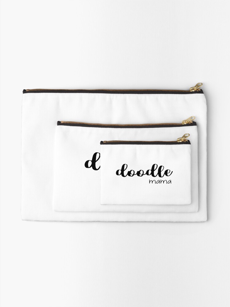 Alternate view of doodle mama - labradoodle / golden doodle Zipper Pouch