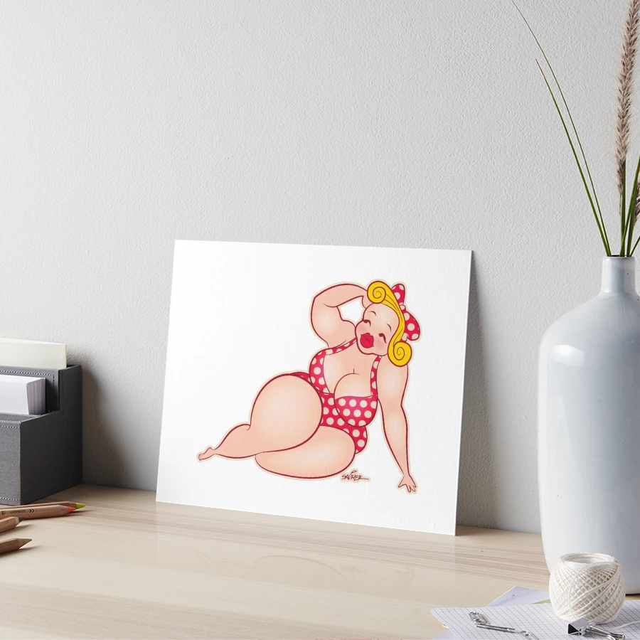 Plump Pin up Girl | Art Board Print