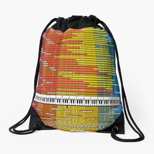 Sound Spectrum Instrument Chart Drawstring Bag