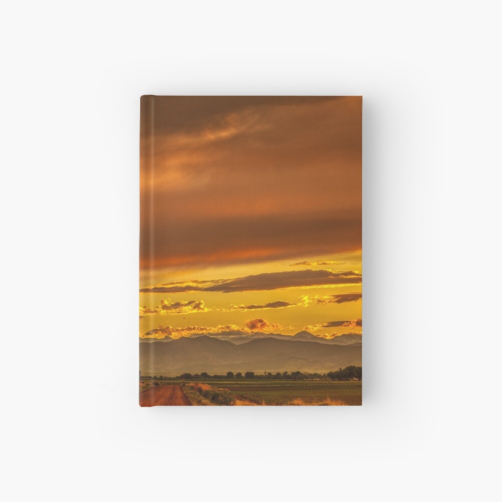 Sunset In Gold And Red Hardcover Journal