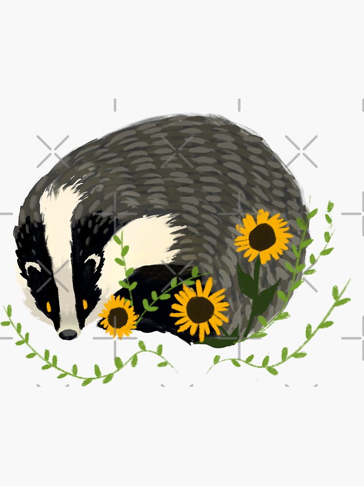 Thumbnail 3 of 3, Sticker, Little Badger designed and sold by Runny-Honey.