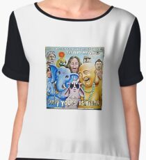There Are about 5'000 gods, being worshipped by humanity. But don't worry. Only yours is right. #people, #midadult, #adult, #illustration #communication #portrait #fun #collection Chiffon Top