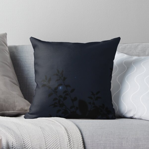 Starlight with Leaves Throw Pillow