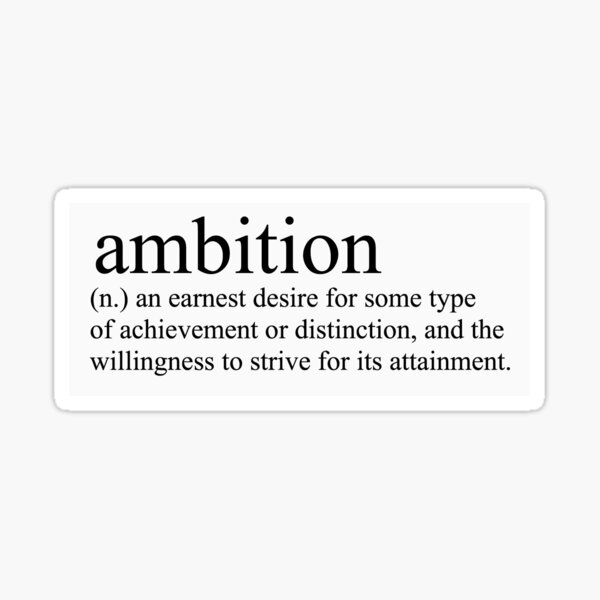 Ambition Definition Sticker