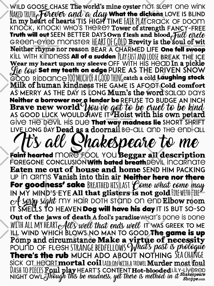 Thumbnail 7 of 7, Essential T-Shirt, It's all Shakespeare To Me (Dark Version) designed and sold by Styled Vintage.
